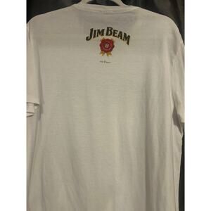 Jim Beam White 2 sided Graffic Tee Tshirt Like NEW!!!! size Men's Large